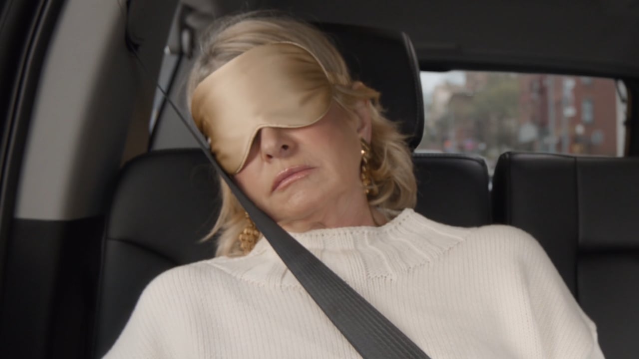Martha Stewart nap knitting Uber Black campaign film
