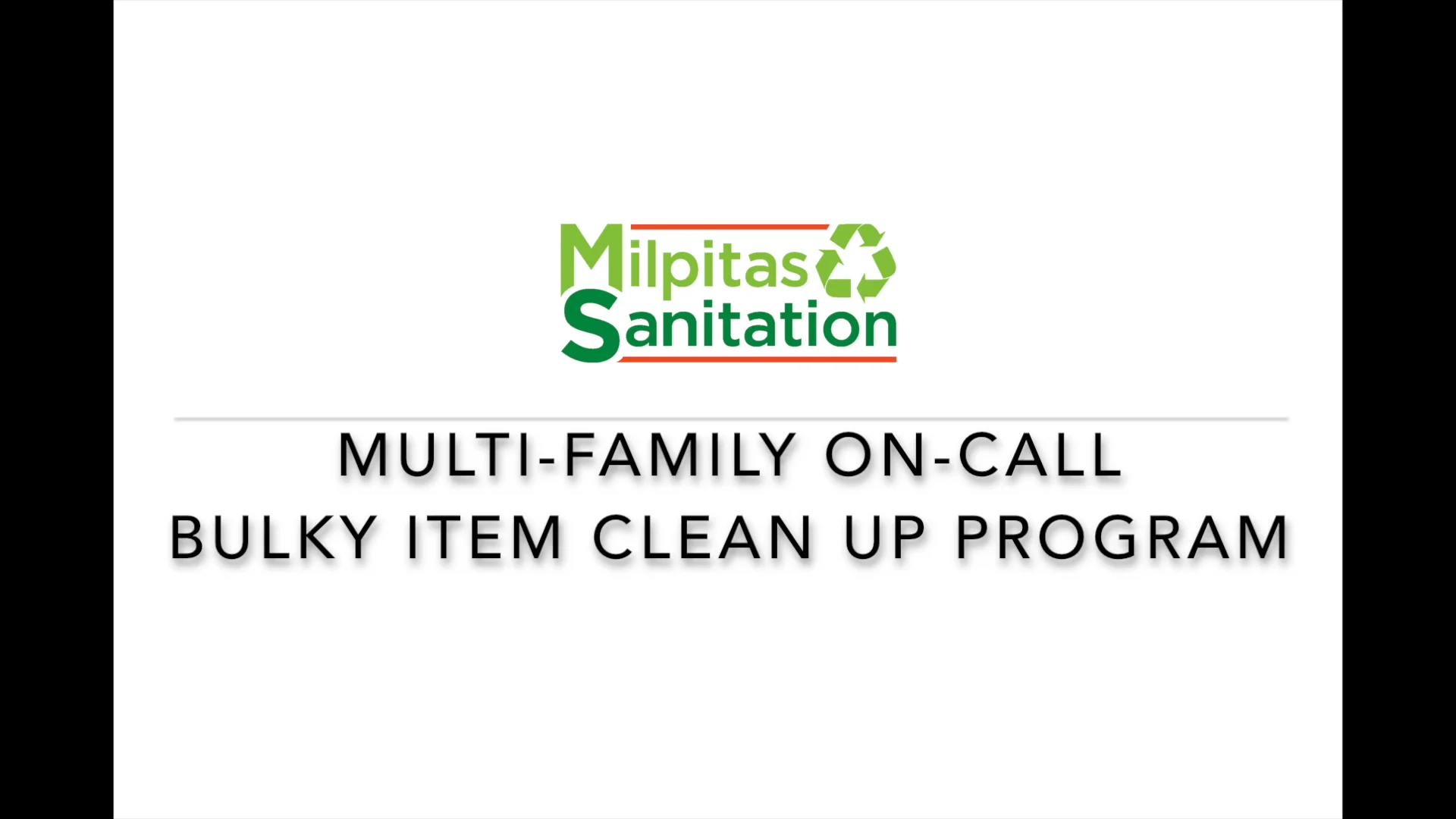 Bulky Item/On Call Clean-up Program - Milpitas Sanitation