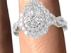 Doris Pear-Shaped Diamond Engagement Ring in 14K White Gold &#40;1 ct. tw.&#41;