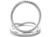 Chevron Wedding Band with Pav&eacute; Diamonds in 10K White Gold &#40;1/10 ct. tw.&#41;