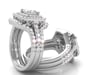 2 ct. tw. Diamond Halo Engagement Ring Set in 14K White Gold