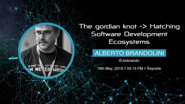Alberto Brandolini - The gordian knot → Hatching Software Development Ecosystems