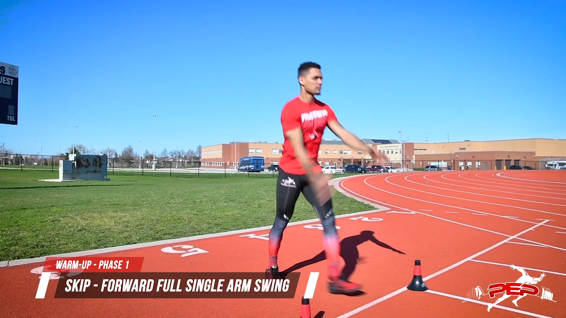 Warm-Up - Phase 1 - Skip - Forward Full Single Arm Swing