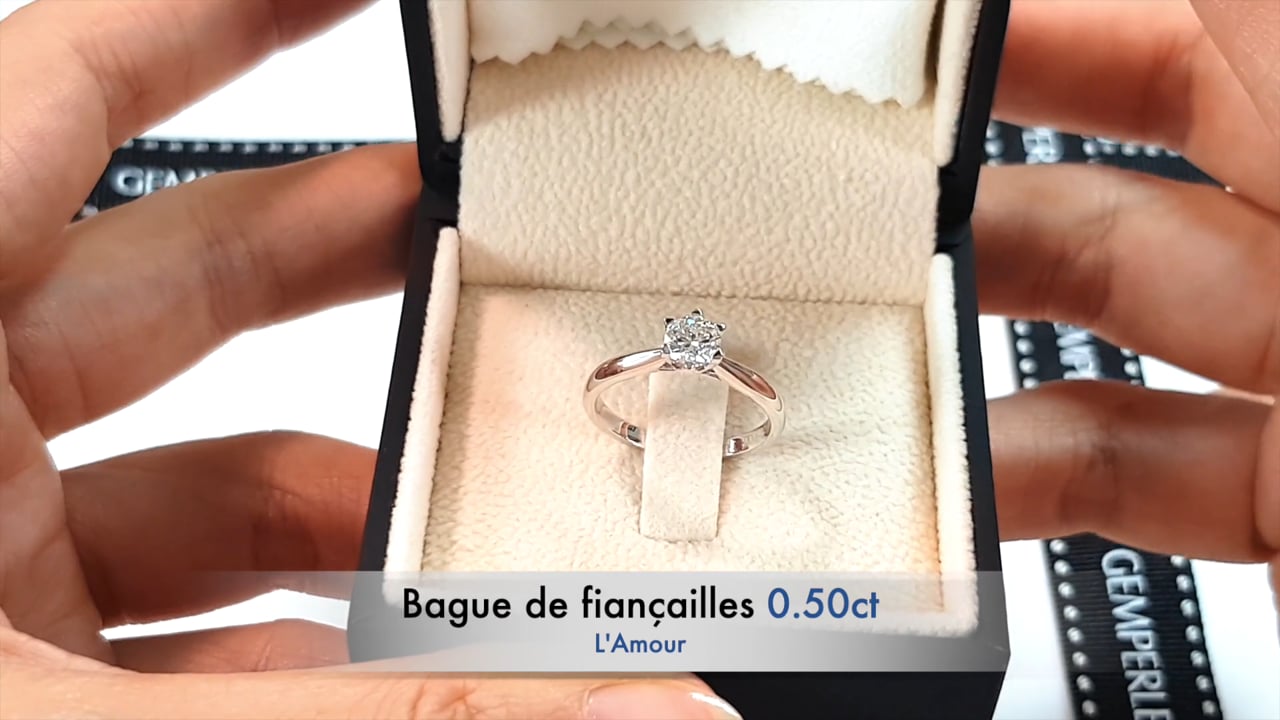 Solitario L'Amour, oro bianco 0.50ct | Gemperles