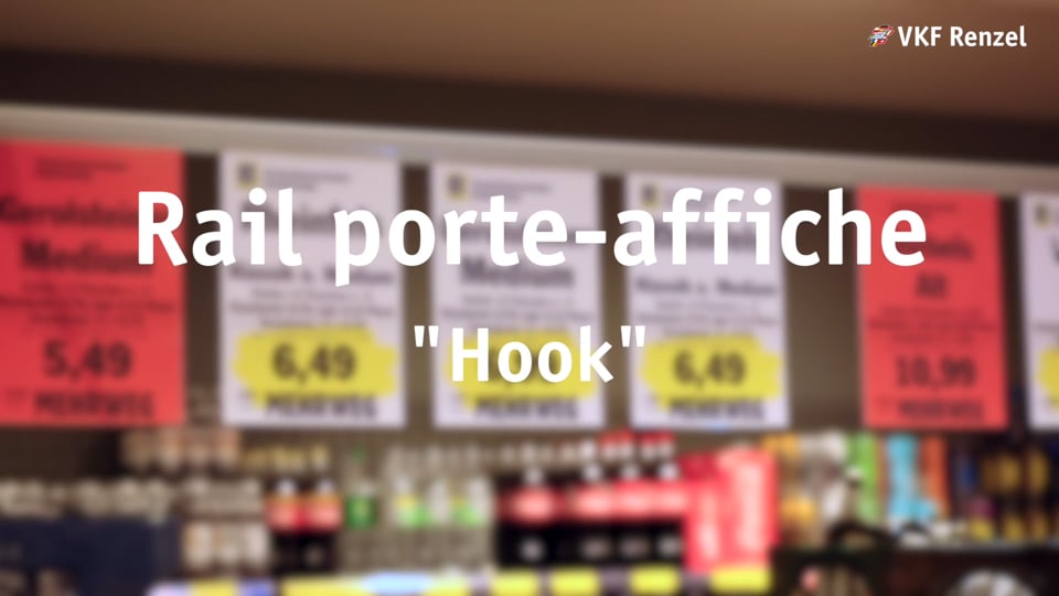 Rail porte-affiche Hook