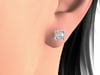 Round Diamond Illusion Stud Earrings in 10K White Gold &#40;1/2 ct. tw.&#41;