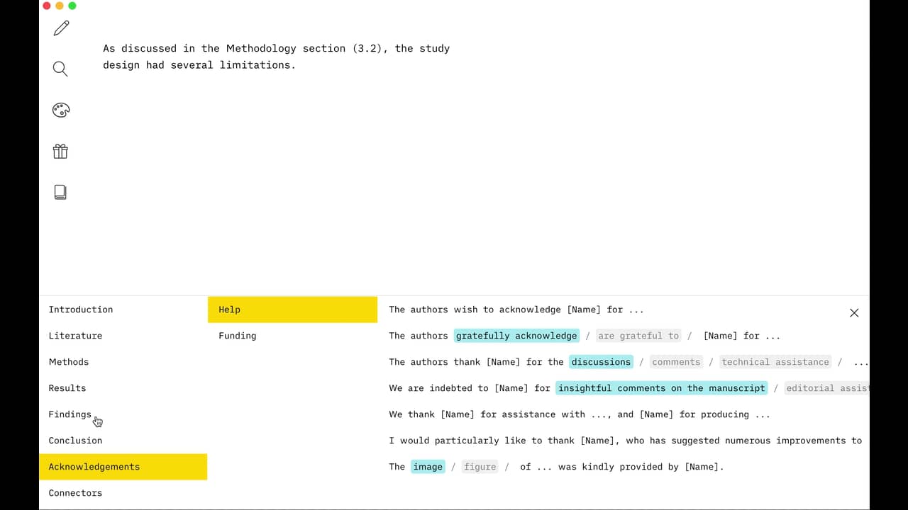 Writefull Sentence Palette on Vimeo