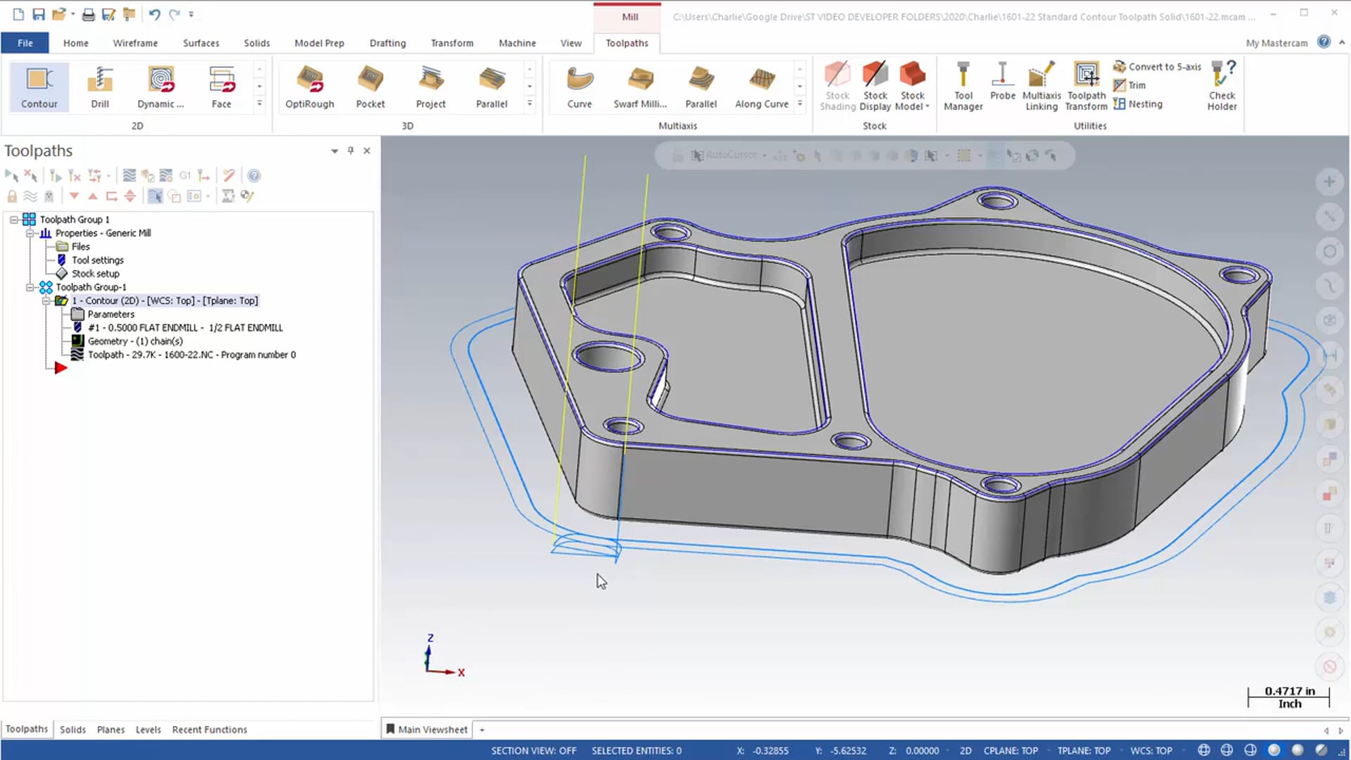 2D Mill Toolpaths