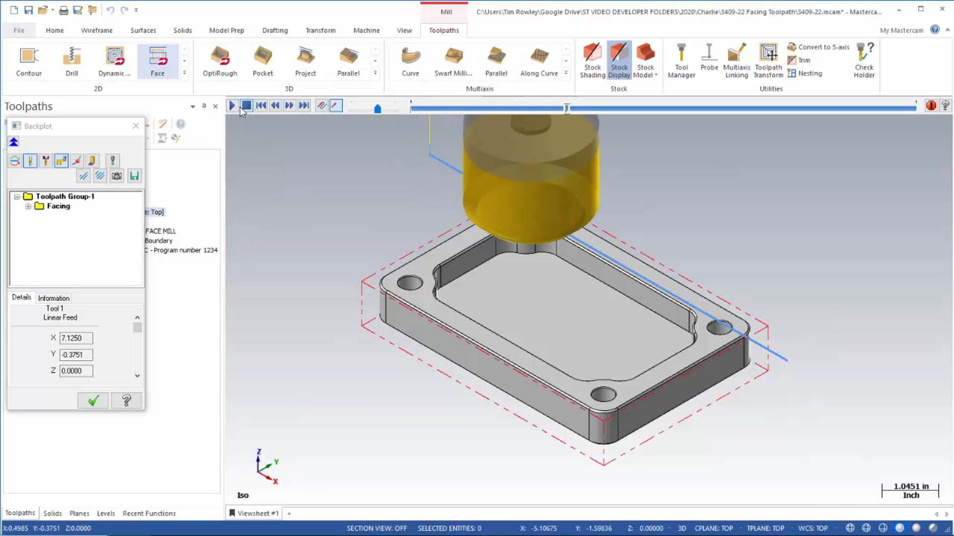 Facing Toolpaths