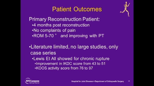 Chronic Patellar Tendon Reconstruction