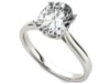 Oval Moissanite Solitaire Ring in 14K White Gold &#40;2 ct.&#41;