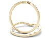 Chevron Wedding Band with Pav&eacute; Diamonds in 10K Yellow Gold &#40;1/10 ct. tw.&#41;