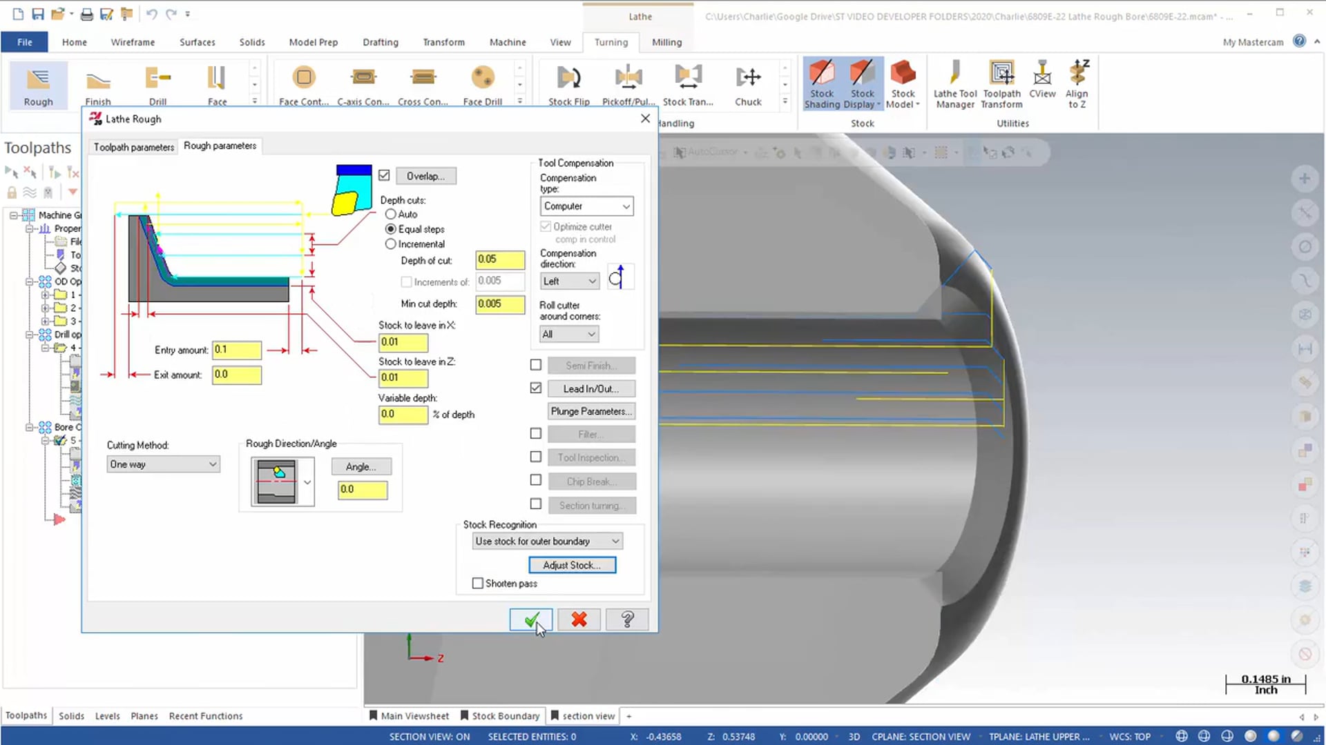 Lathe Project - Rough Bore