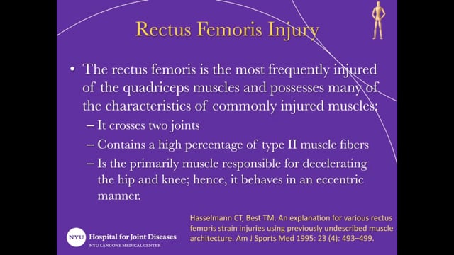 Repair of Rectus Femoris Tendon Proximal Avulsion