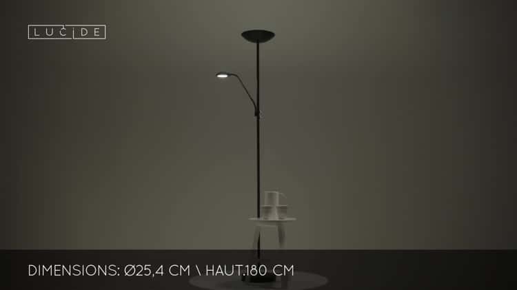 Lucide lampe de chevet Galen LED - noire