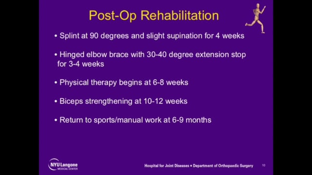 Distal Biceps Tendon Reconstruction – 2 Incision Technique