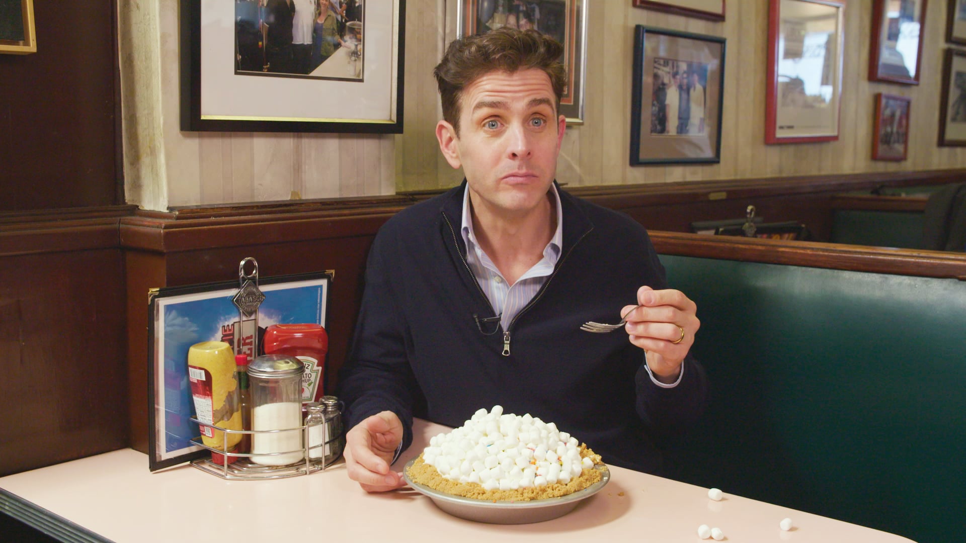 Waitress | Joey Fatone Social Drop Eating Pie