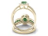 Emerald &amp; 1/4 ct. tw. Diamond Ring in 10K Yellow Gold