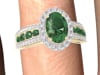 Emerald &amp; 1/4 ct. tw. Diamond Ring in 10K Yellow Gold