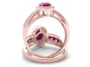 Ruby &amp; 1/4 ct. tw. Diamond Ring in 10K Rose Gold