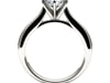 Round Moissanite Solitaire Ring in 14K White Gold &#40;1 ct. dew&#41;