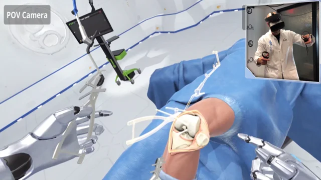 Fazendo uma Cirurgia de Joelho em Realidade Virtual - Wraith VR Knee  Surgery Simulation 