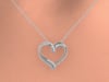 1/10 ct. tw. Diamond Heart Pendant in Sterling Silver