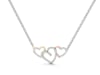 1/7 ct. tw. Diamond Tricolor Heart Pendant in Sterling Silver &amp; 10K Gold