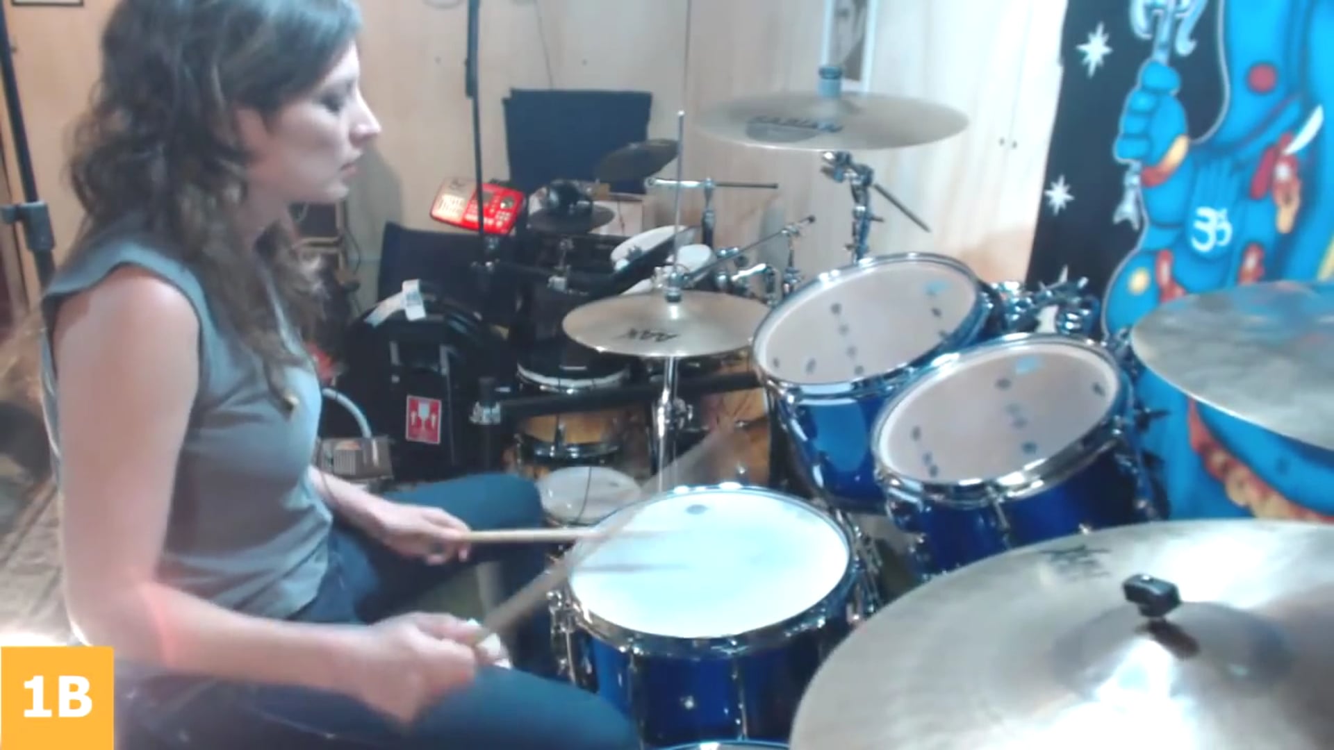 Nina Para - Modern Drummer 134, jan 2014 - Grooves conduzidos em colcheia