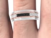 Men&#39;s 1/2 ct. tw. Black &amp; White Diamond Band in 10K White &amp; Rose Gold, 8.5MM