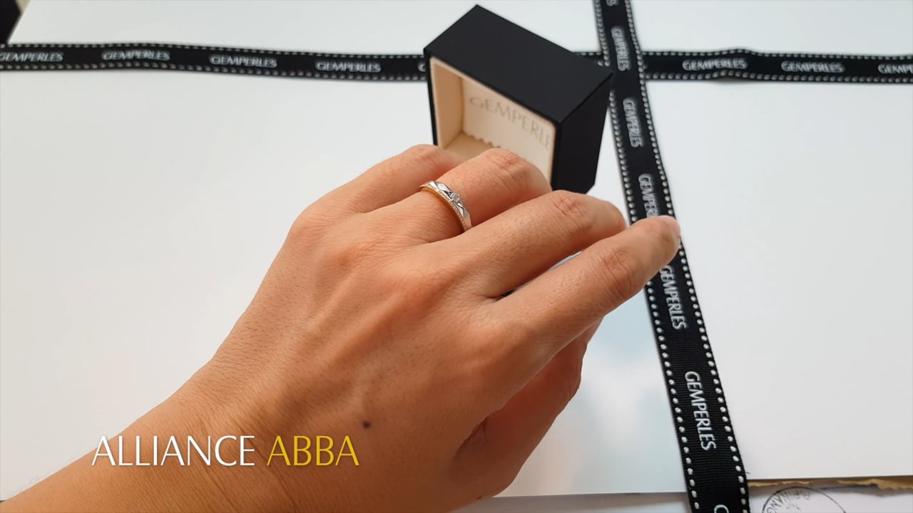Fede Nuziale Abba, oro bianco & giallo | Gemperles