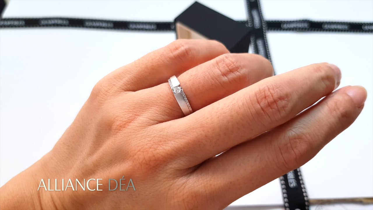 Fede Nuziale Déa, oro bianco | Gemperles
