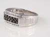 Men&#39;s 1 ct. tw. Black &amp; White Diamond Band in Sterling Silver