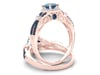 Blue Topaz &amp; 1/5 ct. tw. White &amp; Blue Diamond Ring in 10K Rose Gold