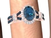 Blue Topaz &amp; 1/5 ct. tw. White &amp; Blue Diamond Ring in 10K Rose Gold