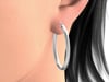 Polished Hoop Earrings in 14K White Gold