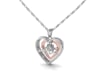 Lab Created White Sapphire Heart Pendant in Sterling Silver