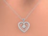 Lab Created White Sapphire Heart Pendant in Sterling Silver