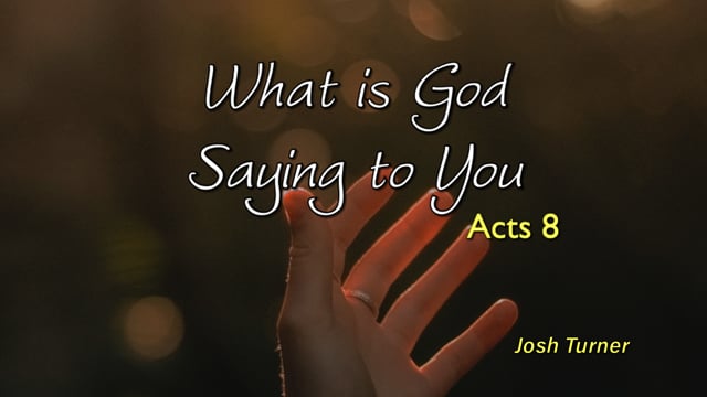 What is God Saying to You