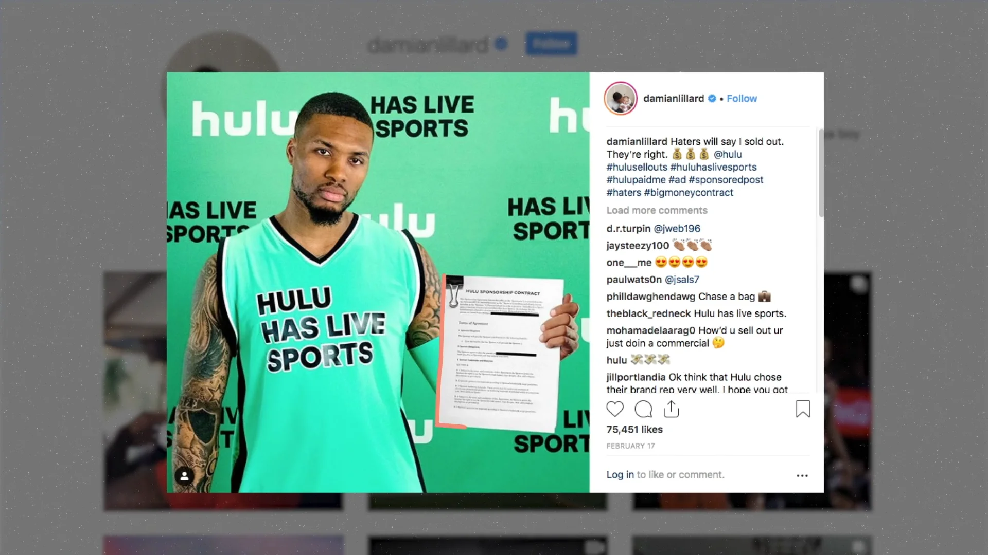 Hulu has live sports best sale damian lillard