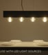 Video Surtus Industrial Bar Pendant Light - 4xE27 - Black