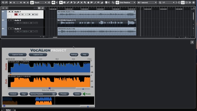 Cubase Pro 10 and VocALign using ARA2 workflow