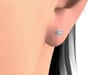 Diamond Illusion Stud Earrings in Sterling Silver