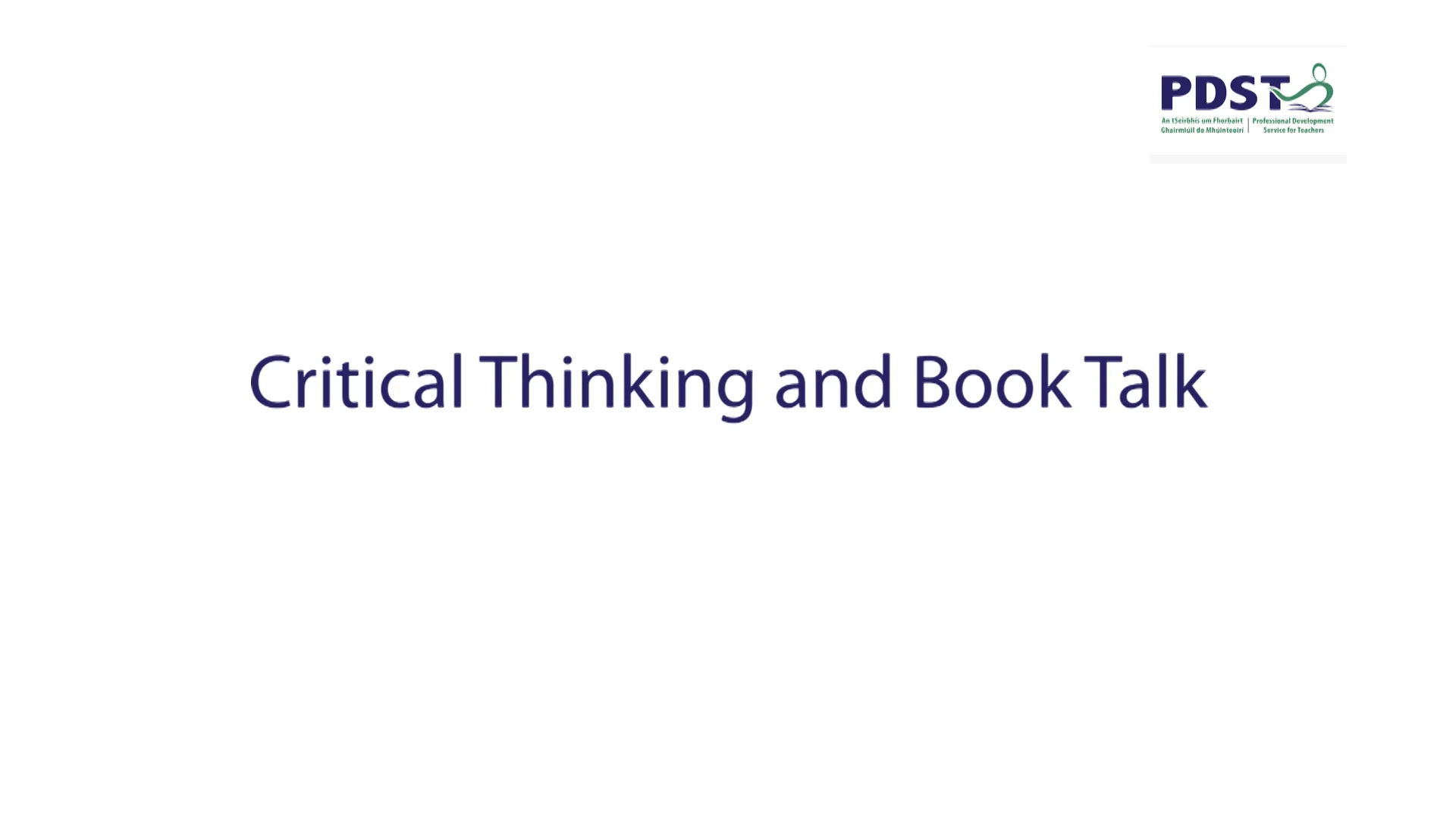 PDST Literacy - Primary - Critical Thinking and Book Talk on Vimeo