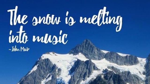 The snow is melting into music.