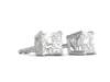 Diamond Princess-Cut Solitaire Stud Earrings in 14K White Gold &#40;1/2 ct. tw.&#41;