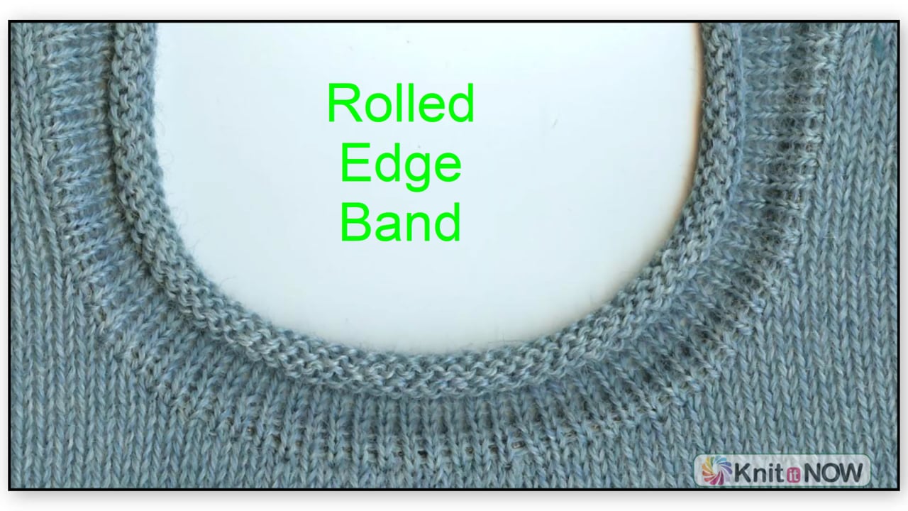 Cut N Sew Rolled Edge Band Machine Knitting Tutorial
