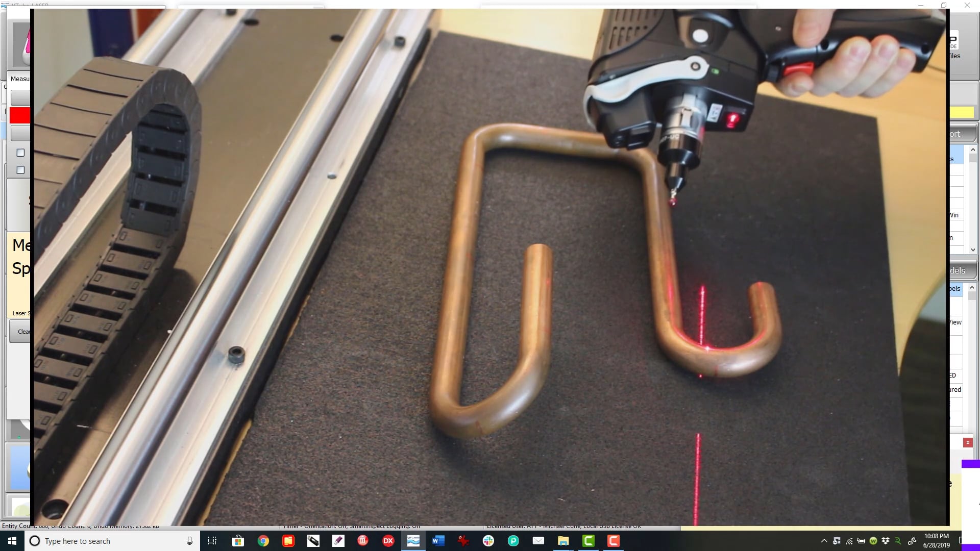 Measuring a Part with 180-Degree Bends using VTube-LASER v2.9.20