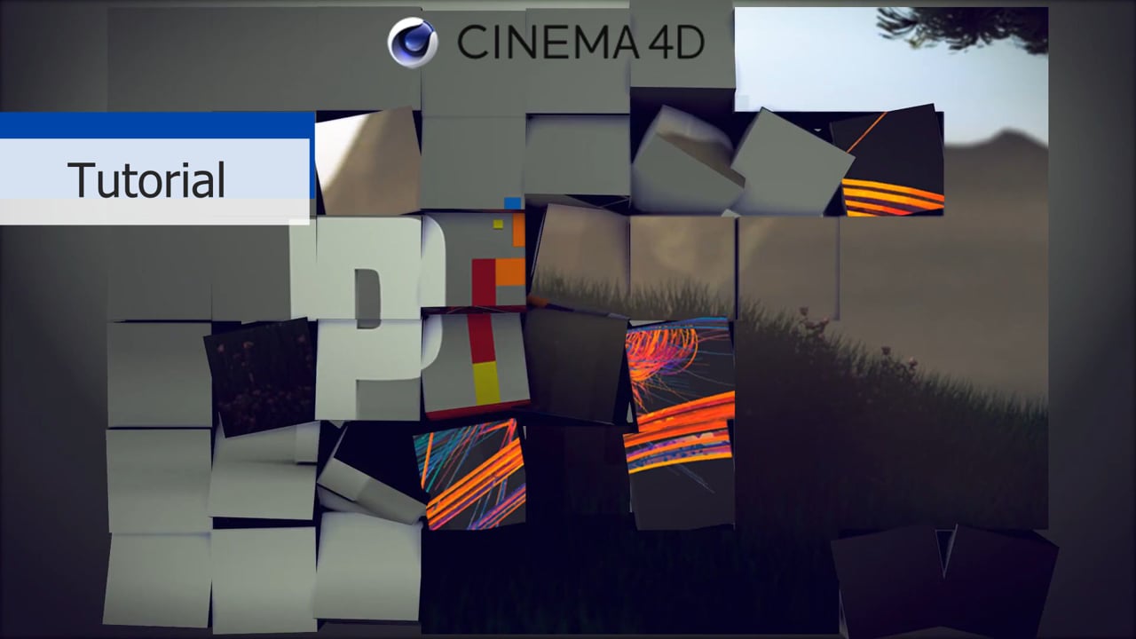 C4D Tutorial: Sticking Multiple Images  to a Wall of  Cubes