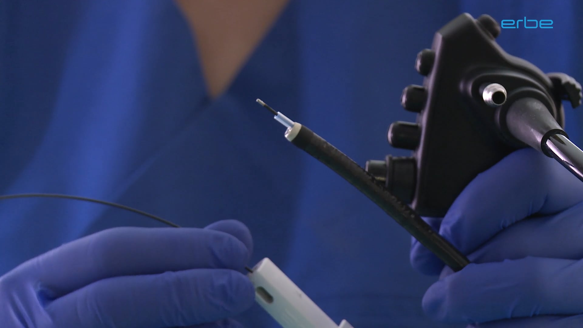 Setup 1.1 mm cryoprobe with oversheath